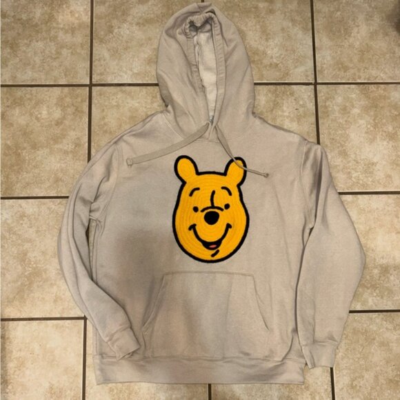 Disney Winnie the Pooh Sweater Knitted Face Pullover Hoodie XI - Picture 1 of 5